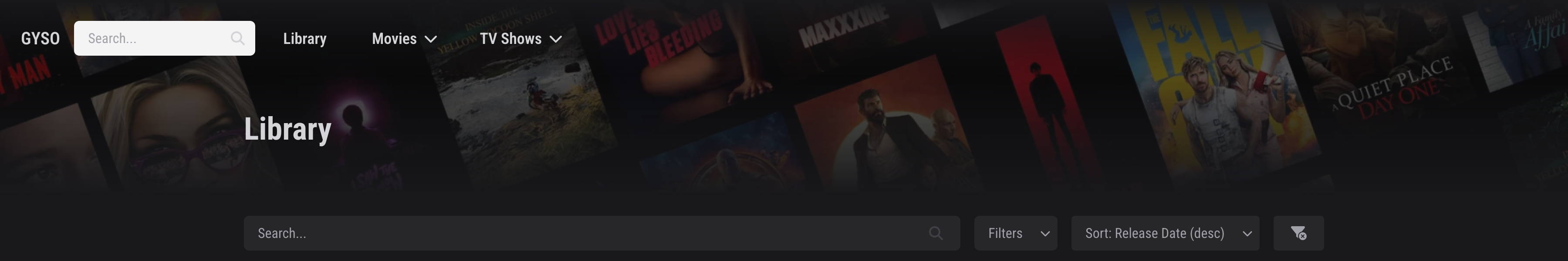 Custom Library Page Backdrop Custom backdrop for the library page of the streaming service