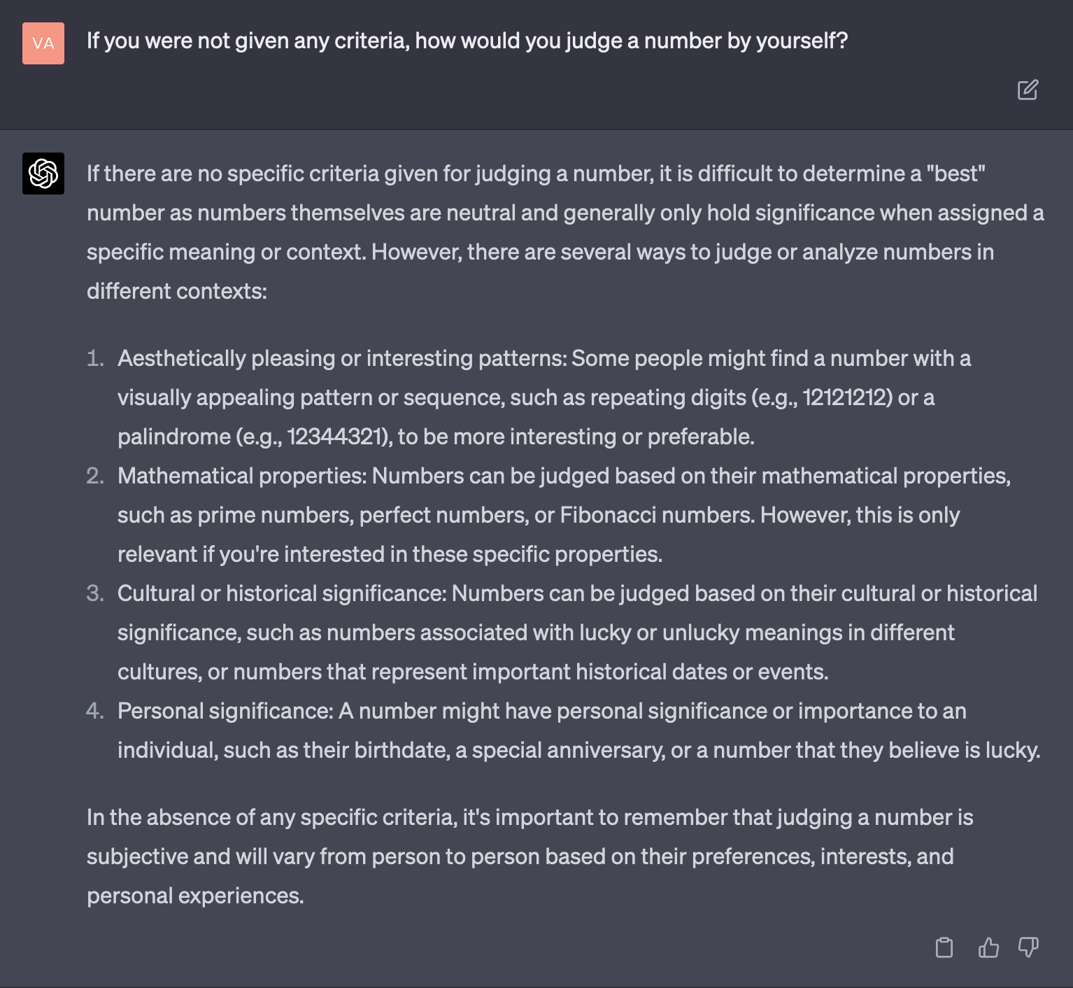 ChatGPT's newer model is asked how it would determine if a phone number is the best out of a list and it answers correctly ChatGPT’s newer model is asked how it would determine if a phone number is the best out of a list and it answers correctly